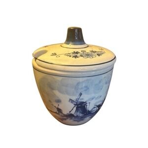 Norelco‎ Delft Blue Handpainted Holland 1973 Sugar Bowl with Lid